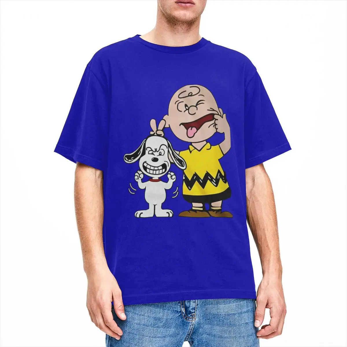thumbnail image 1 of Camisetas de algodón de Peanuts, Charlie Brown y Snoopy, camisetas de verano Y2K, divertidas camisetas de manga corta, camisetas con cuello redondo y estampado de hip hop, 1 of 5