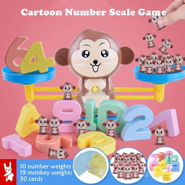 Mini inteligente sapo balança crianças montessori matemática brinquedo  número digital jogo de tabuleiro educacional aprendizagem brinquedos  material de ensino - AliExpress