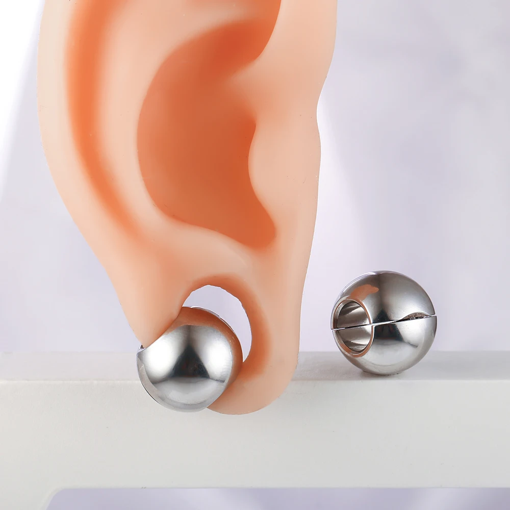 Casvort 2pcs täglich lässig Ohr gewichte Kleiderbügel Lappen Manschette Ohr messer Plug Expander Edelstahl Piercing Frauen Männer Körpers chmuck – Detail 6