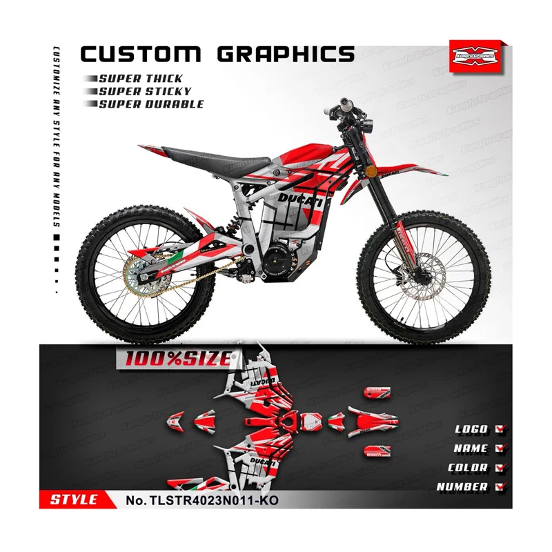 

Customization Vinyl Wrap Motocross Stickers Motorcycle Decal Kit for Talaria Sting R MX L1E SX eBike