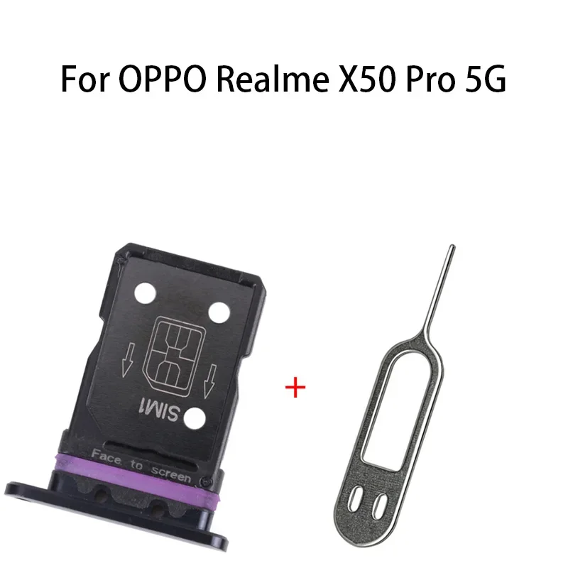 SIM 카드 트레이 및 SD 카드 트레이 소켓 리더 거치대 슬롯, OPPO Realme X50 Pro 5G RMX2075, RMX2071, RMX2076