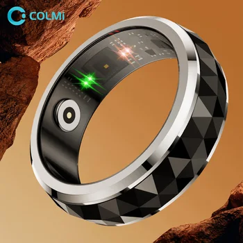 COLMI R11 Anello intelligente in ceramica per uomo, anello per alleviare l'ansia Fidget Spinner con custodia di ricarica, monitor sanitario, impermeabile 5ATM