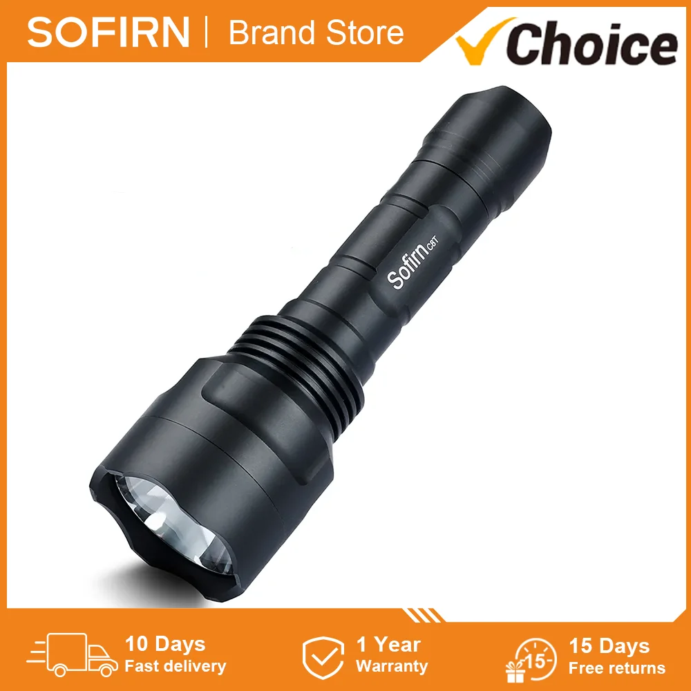 Sofirn C8T Tactical Powerful LED Flashlight 18650 XPL HI 1310lm Torch Light Lamp Portable Lanterna