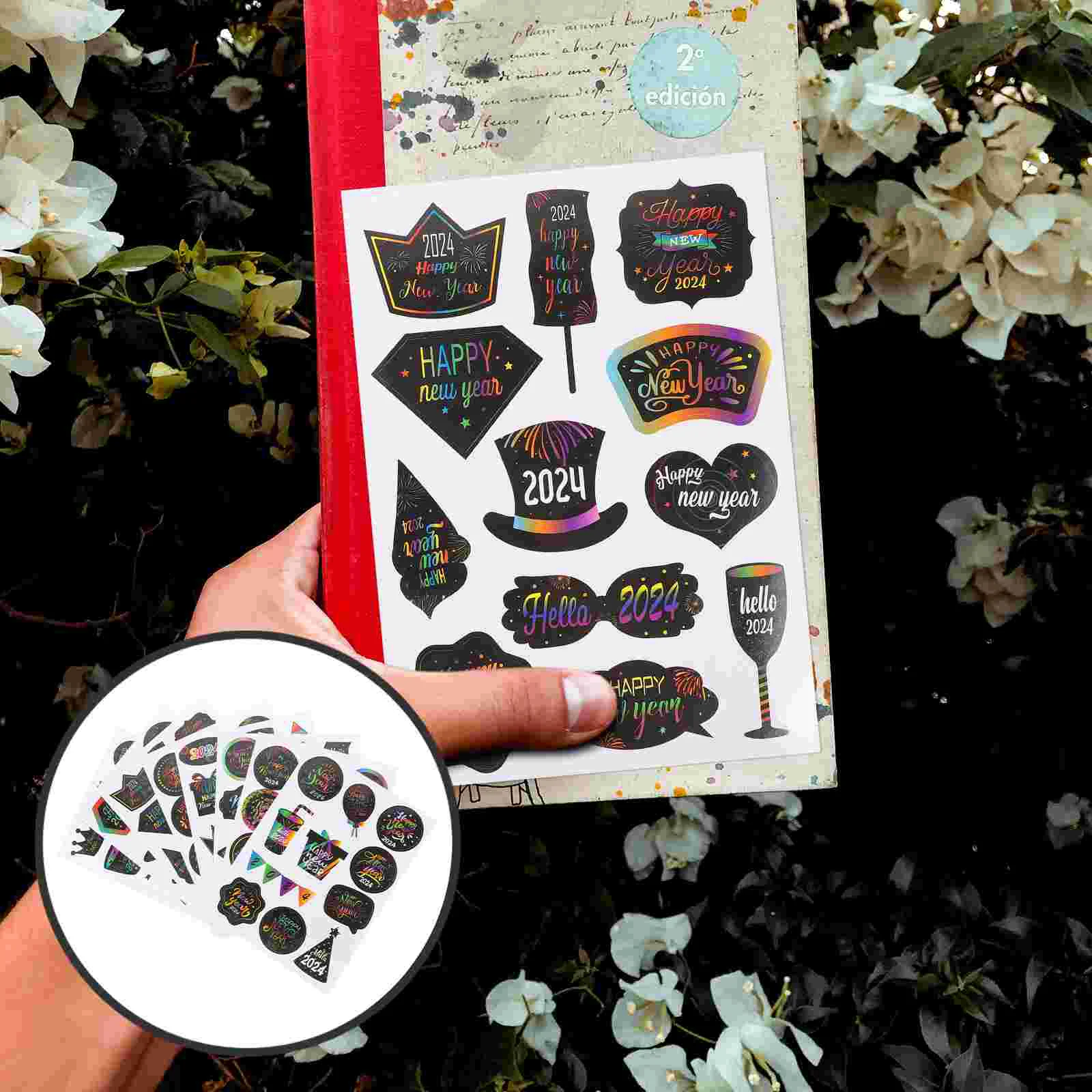

16pcs Journaling Stickers Decorative Decals Journal Sticker Decors Cup DIY Stickers