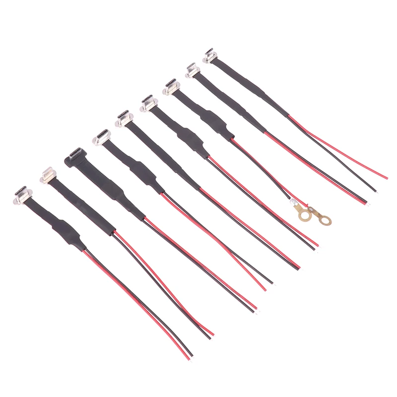 C타입 USB 커넥터 FPC 2 핀 3 핀 W/저항기 R1 소프트 플랫 케이블, 수 충전 케이블, 휴대폰용 고속 충전 와이어 연장