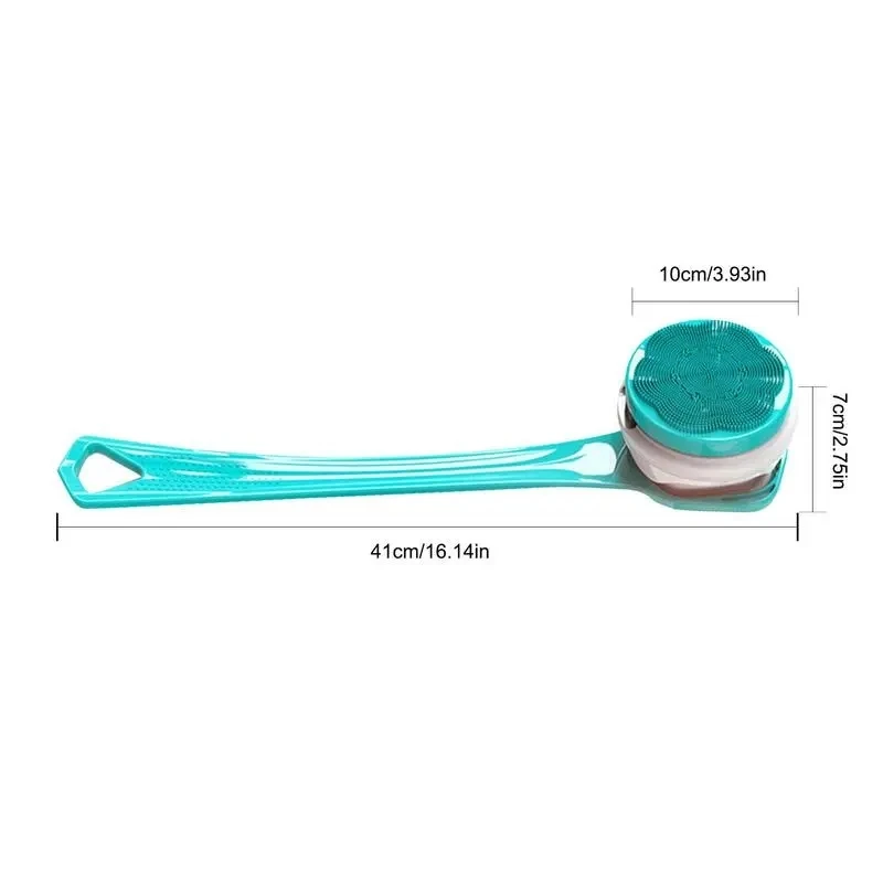 6 In 1 Electric Bath Brush Silicone Back Scrubber Body Bath Shower Cleaning Brushes Long Handle Rechargeable Shower Brush