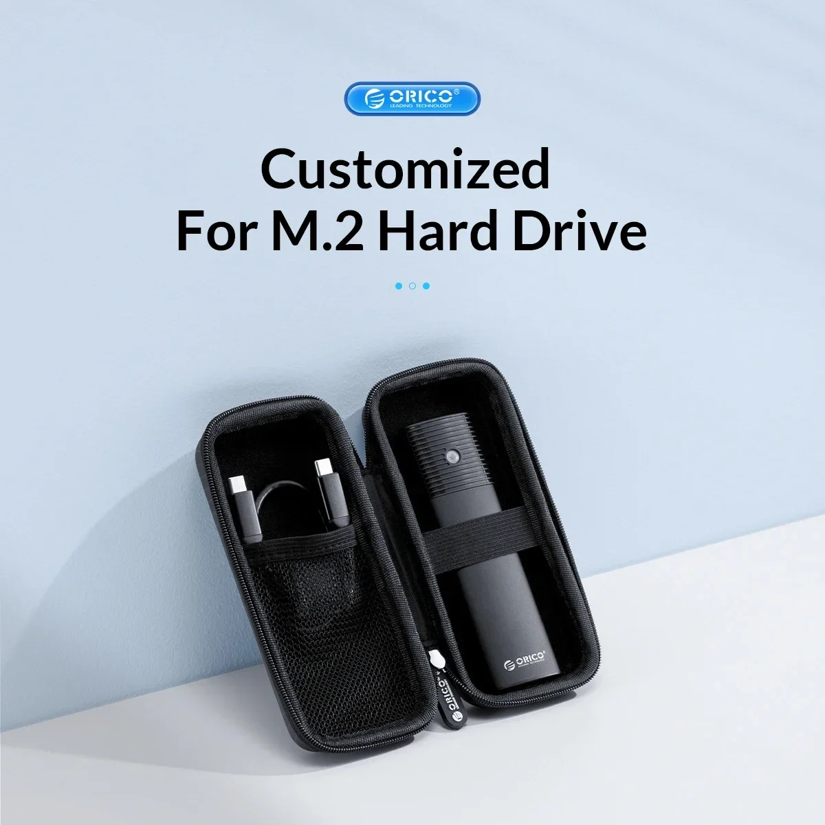 ORICO Ssd Nvme M2 Hard Disk Case Protection Bag for External M.2 Case/M.2 SSD /USB Cable /U Disk Large Capacity Storage Bags - Image 2