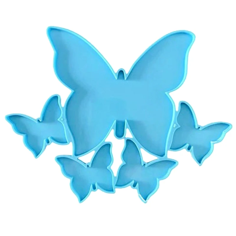 

M2EA Silicone Large and Small Butterfly Pendant Mold DIY Wall Door Hanging Tags Epoxy Resin Casting Mold Home Room Decors