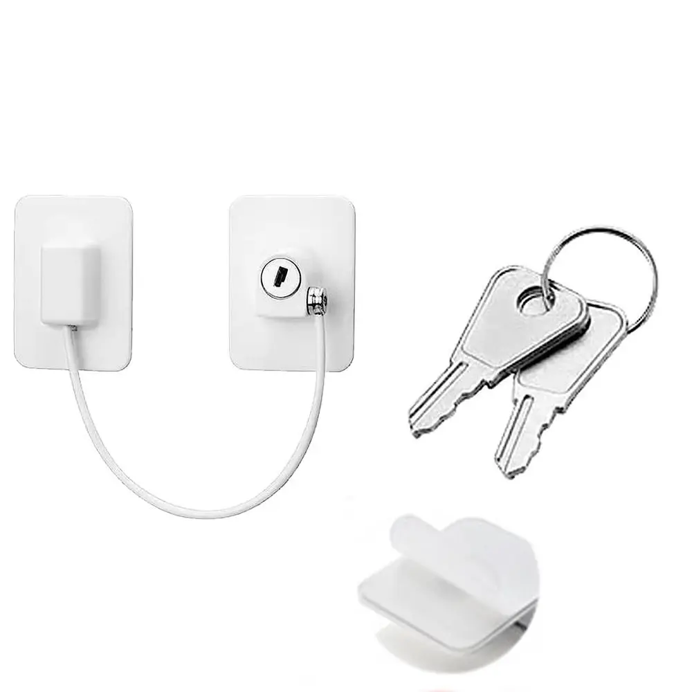 OKJHFD Serratura Sicurezza Finestre - Blocco Limitatore Per Bambini Con Cavo Flessibile 19 Cm