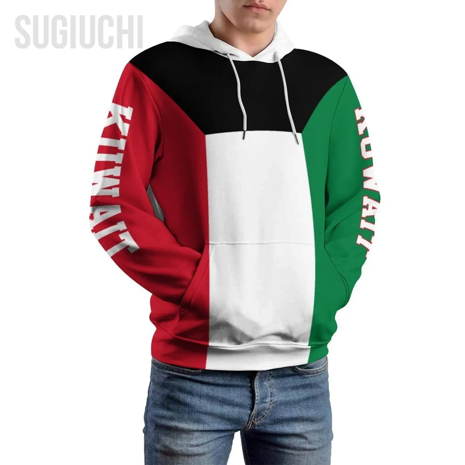 Unisex3DHoodieKuwaitFlagMenWomenPolyesterHarajukuSweatshirt
