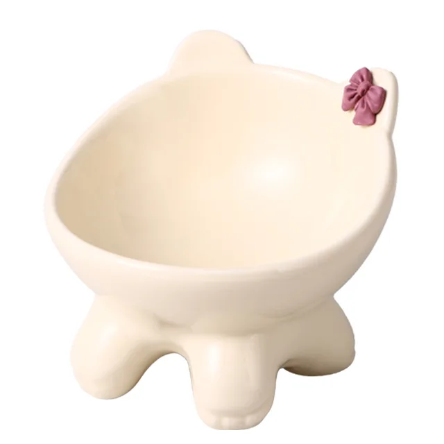 Super Cute Ceramic Cat Bowl Dog Bowl Pet Supplies Cat Rice Bowl Cat Eating Bowl Cat Food Dish Stylish Pet Feeder 4