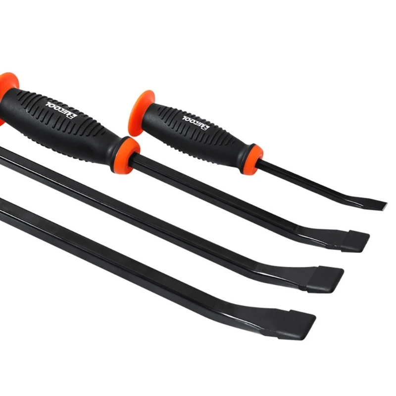 Description Picture 4 of itemPry Bar Set Heavy Duty Pry Bars with Thicker Strikes Caps Mechanic Tools for Automotive Demolitions Nail Puller Crowbars