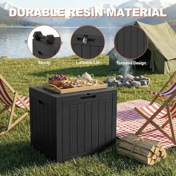 35 Gallon Lockable Outdoor Storage Box 4