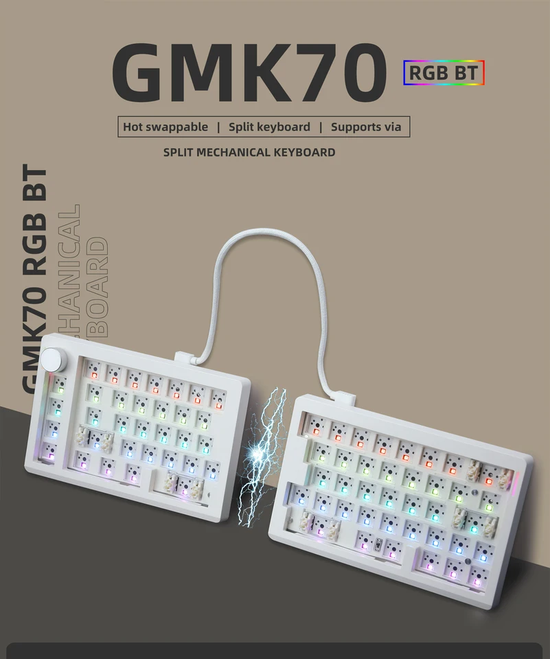 左右分割キーボード　ZUOYA GMK70 試打のみ 左右分割キーボード ZUOYA GMK70 試打のみ 左右分割キーボード