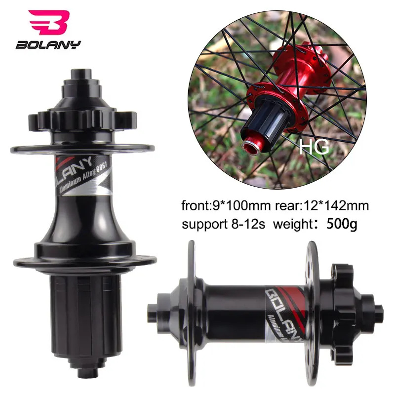 

Bolany MTB Bicycle Hub Ultralight 4 Sealed Bearing Front/Rear Disc Brake Mountain Bike Hub set 32 Holes For 8-12s Cassette Part