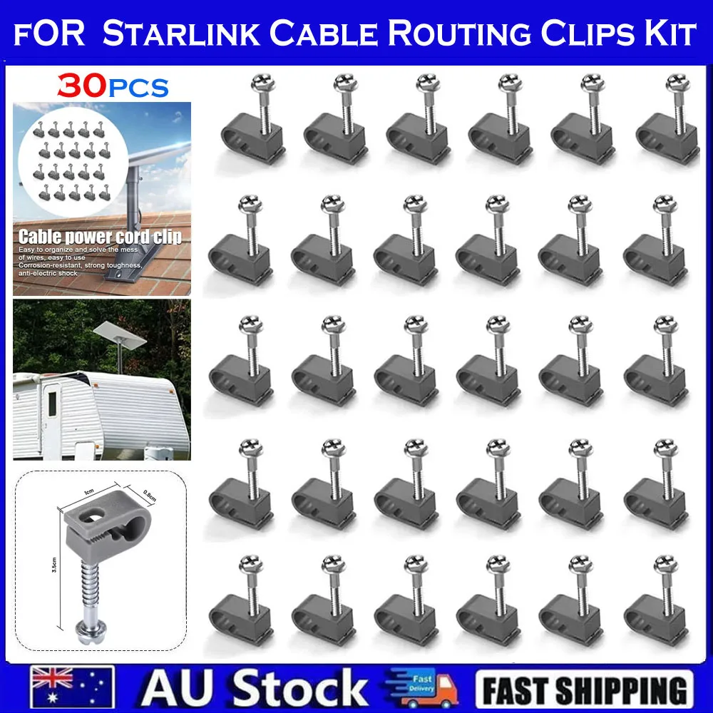 Starlink Durable Cable Clips for Efficient Desk and Wall Organization