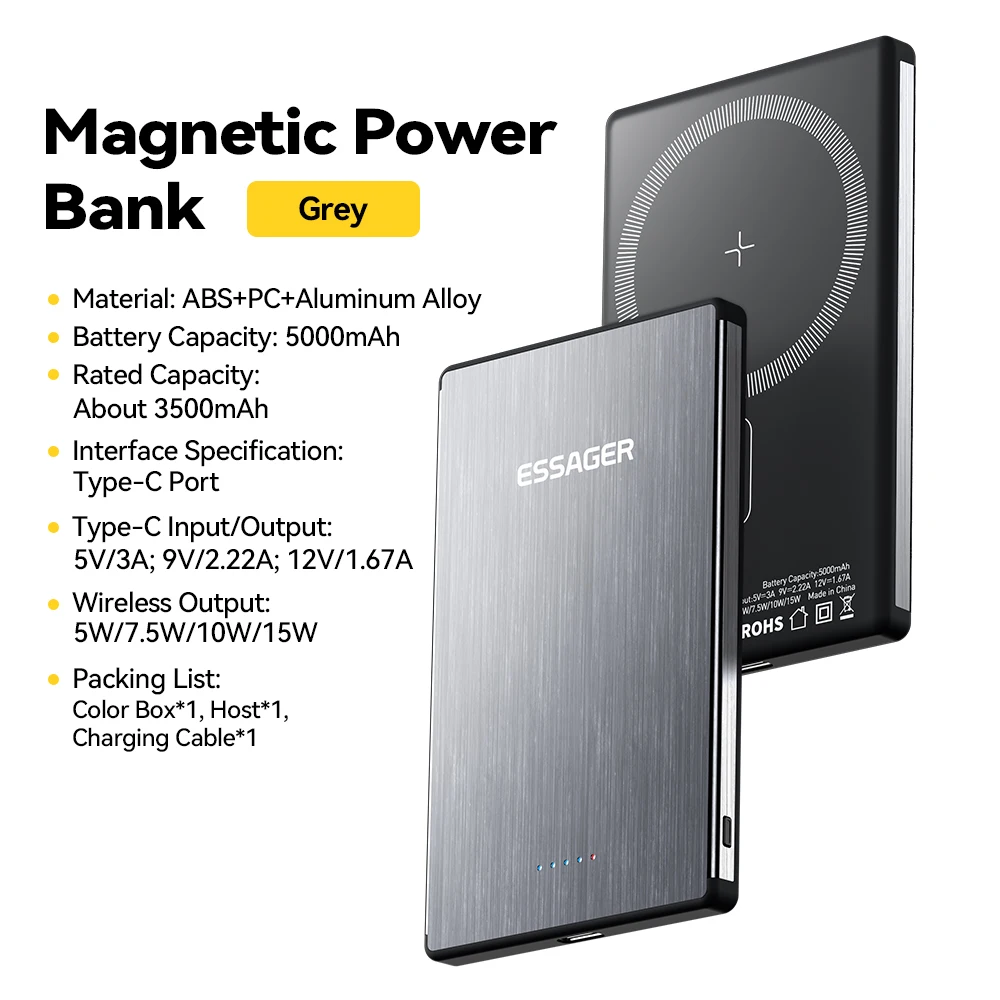 Grey Power Bank
