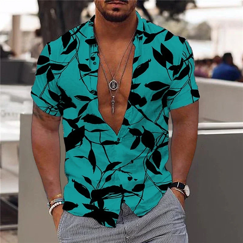 Tropical print Slim Fit Hawaiian Shirt for Men Made in Hawaii