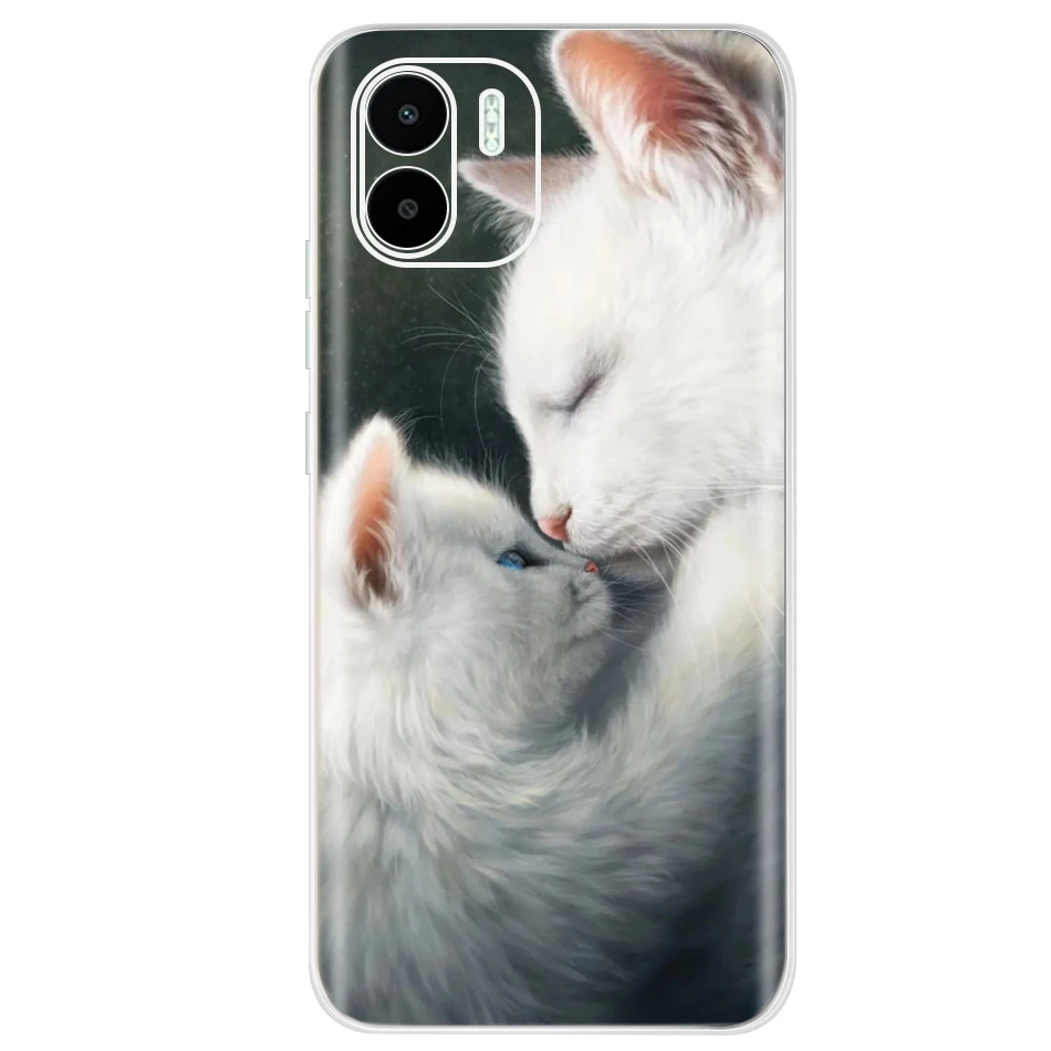 Cute Cat and Butterfly Pattern Soft Silicone Phone Case