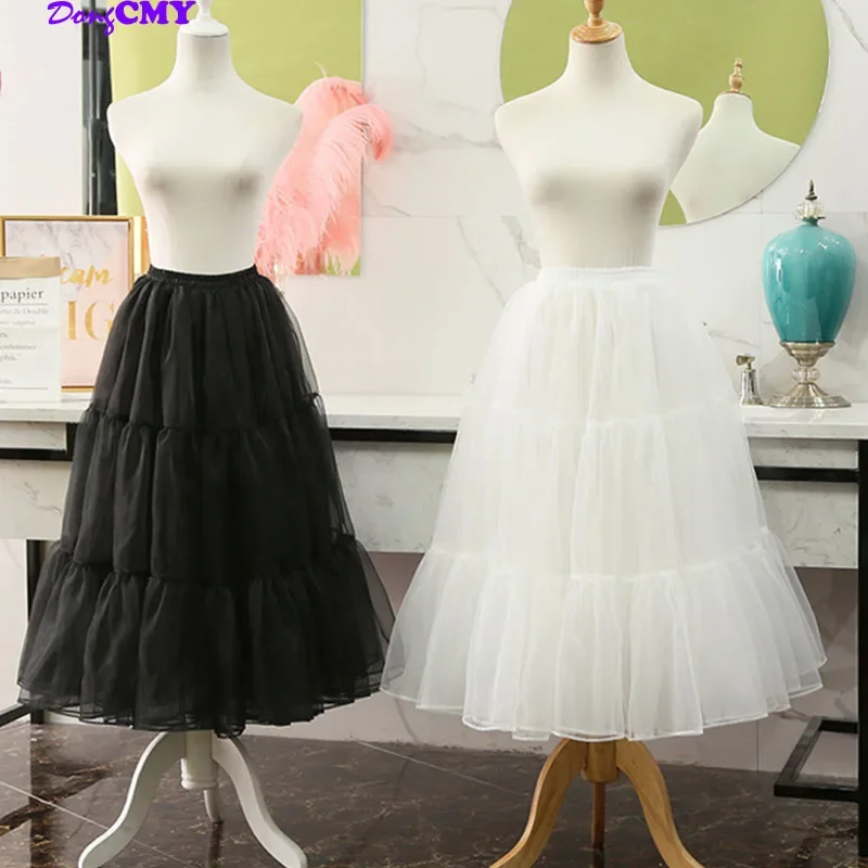 Long Vintage Bridal Fluffy Petticoat DongCMY Tulle Underskirt Puffy Tutu Crinoline Evening Cosplay for Wedding Dress petticoat skirt petticoat underskirt wedding underskirt wedding petticoat vintage underskirt tulle tutu skirt