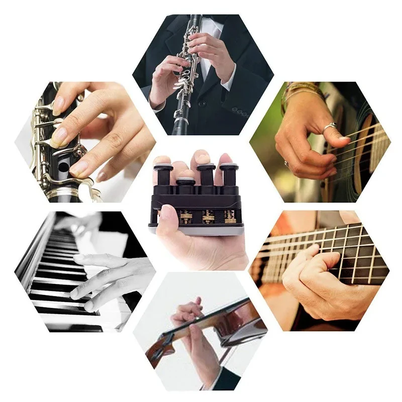 Hand Finger Exerciser Hand Grip Strengthener 4-Tension Adjustable Ergonomic Silicone Finger Trainer For Arthritis Therapy