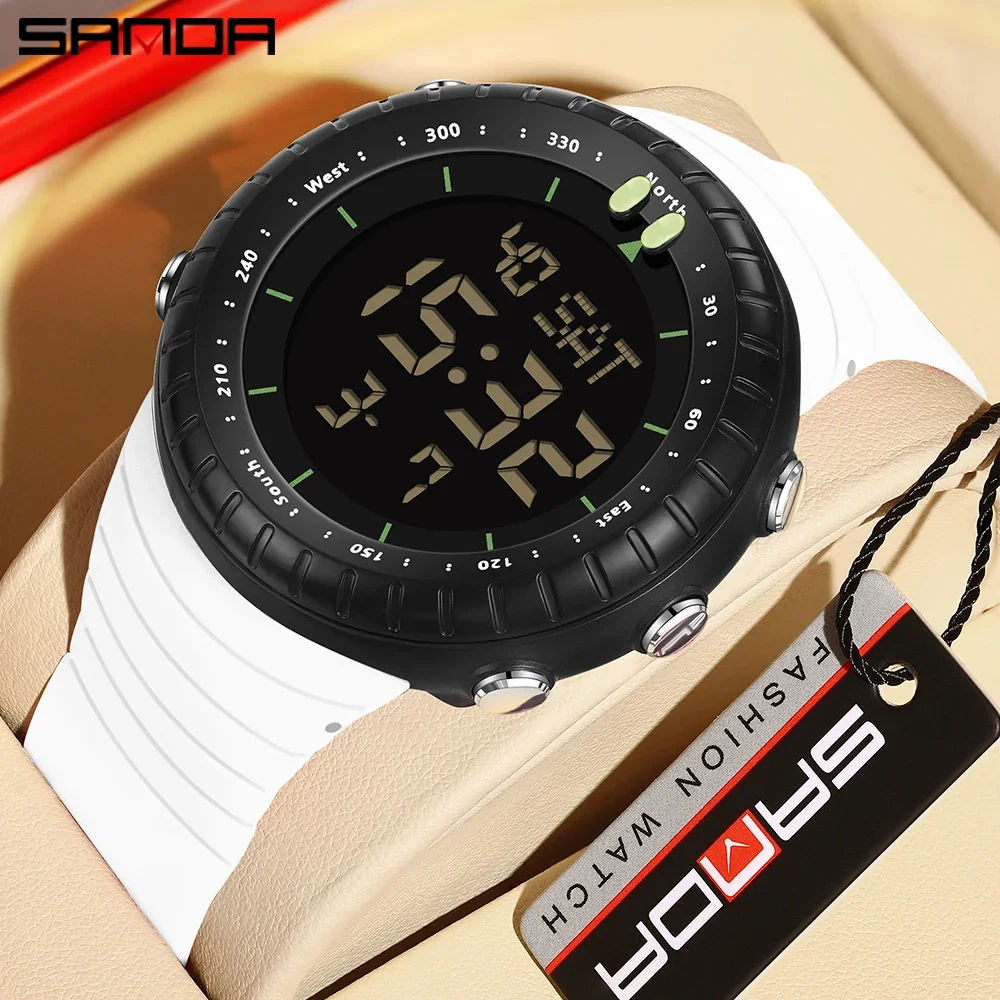 

SANDA Brand Sport Watch for Man Waterproof Shockproof Digital Watches Luxury Outdoor Men's Wristwatch Original Clock 6184