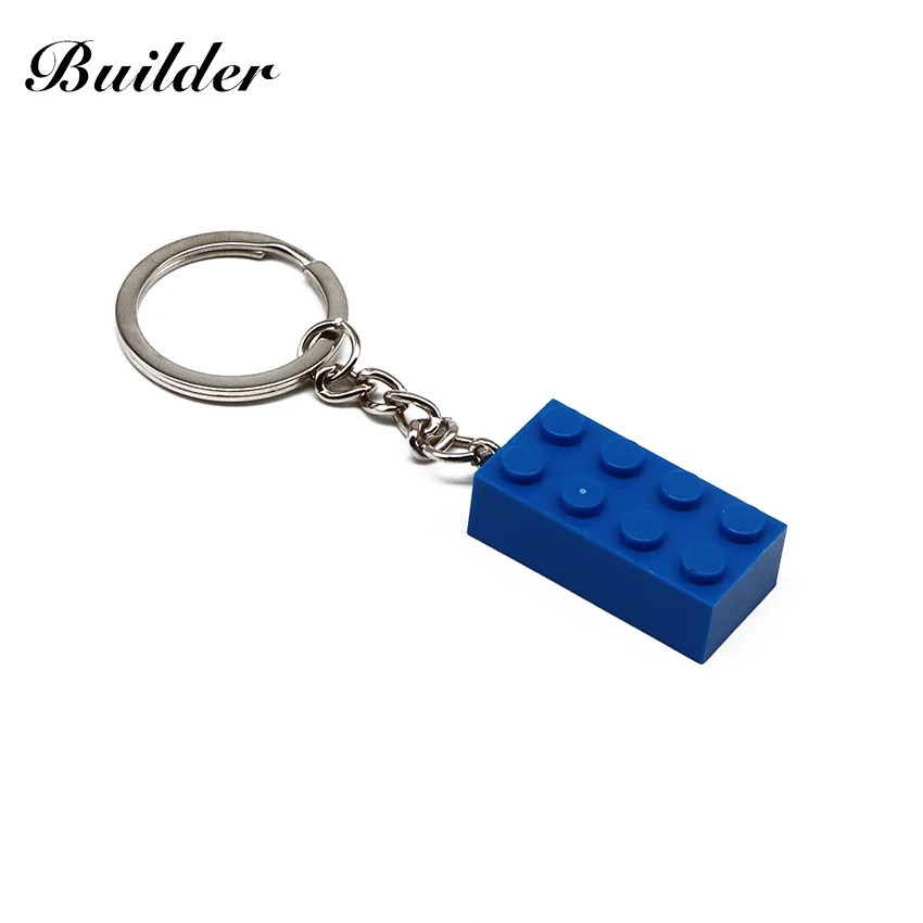 Little Builder Building Blocks Keychain Hanging Ring Bricks 2x4 DIY Accessories Creative Model Kits Set Toys for Children 3001