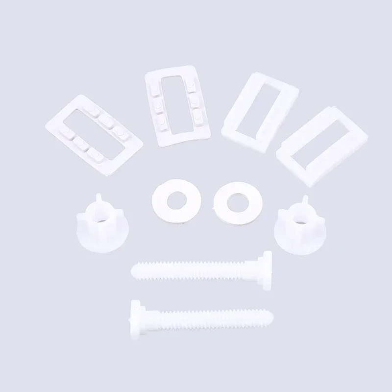 Plastic Toilet Seat 1Set Toilet Hinge Bolts Screw Fixing Fitting Kit Bathroom Part Nuts Washers Tool Toilet Seat Accessories Toilet Hinge Replacement