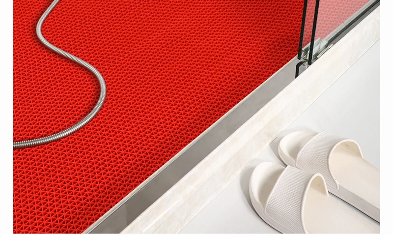 Bathroom Anti Skid Mat New Honeycomb Thickened Hollow Waterproof Mat  Kitchen Bathroom Mat Bathroom Accessories Set