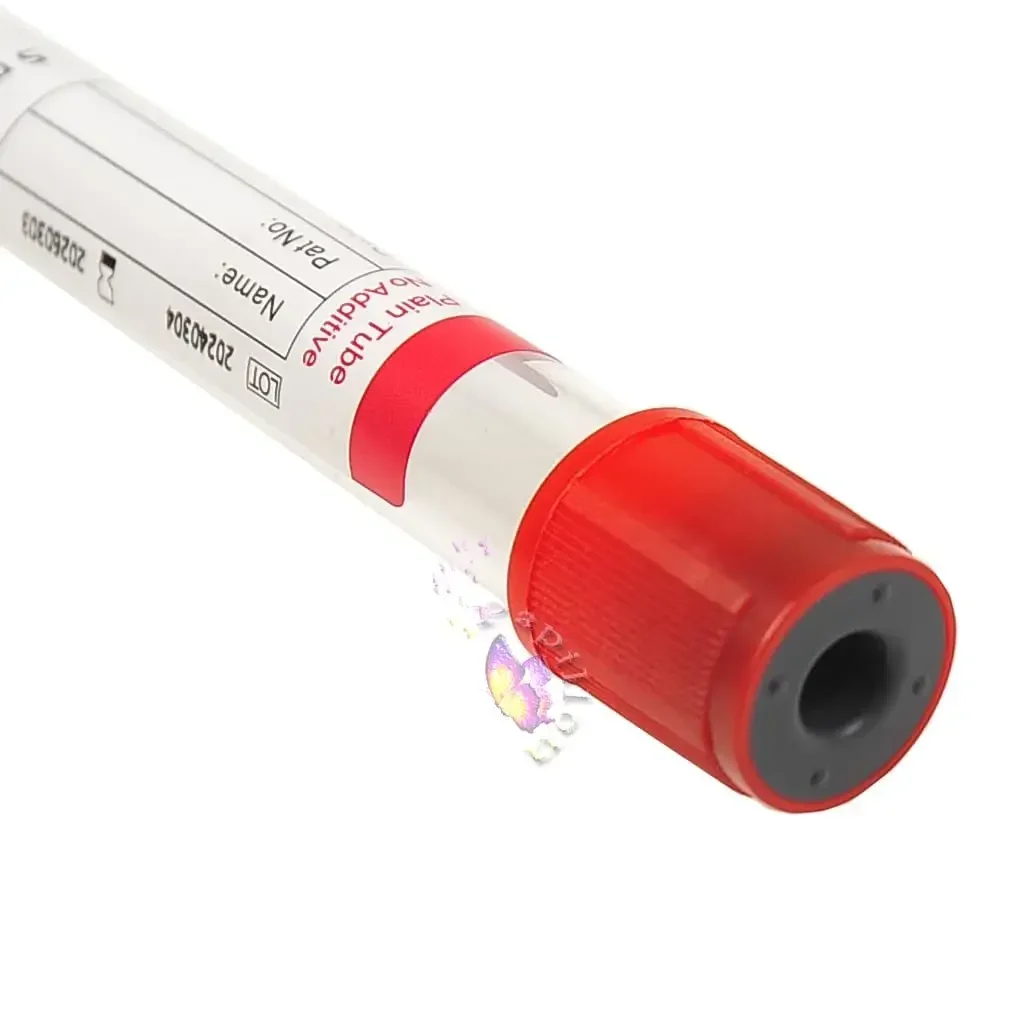 Vacuum Blood Collection No Additives Tube Lab Consumables 100pcs Veterinary 3ml 5ml 10ml Plain Tube Sterile Blood Test Tubes disposable blood collection needle