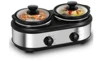 Double Slow Cooker, Buffet Servers and Warmers, Dual 2 Pot Slow Cooker Food Warmer, Adjustable Temp Dishwasher 1