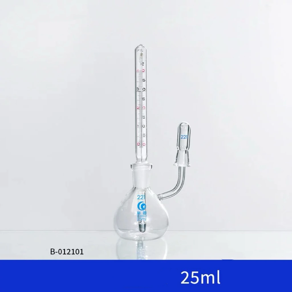 25ml 50mL Lab Glass Pycnometer With Thermometer Specific Gravity Bottle Picnometer Laboratory Equipment