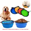 Portable Pet Food Bowl  Durable TPR Bowl  Cat and Dog Food Pet Silicone Collapsible Bowl Portable Travel Outdoor Water Food Bowl 3