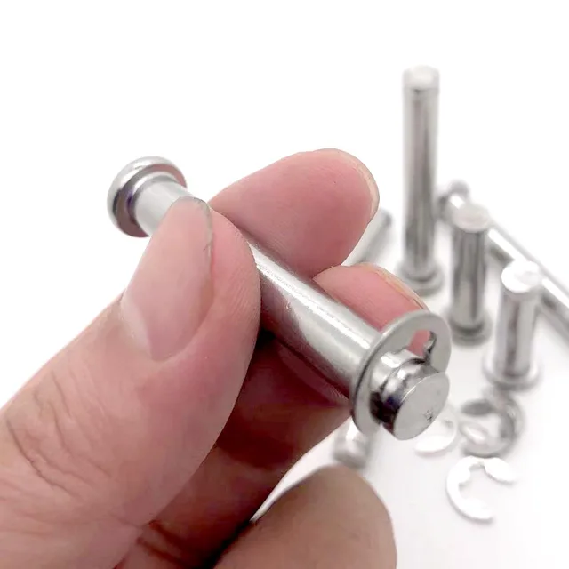 Perni Cilindrici In Acciaio Inox 304 - Testa Piatta Con Foro, Per M3 M4 M5 M6 M8 M10 M12 - Foto 9