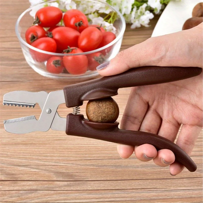 1pc Stainless Steel Chestnut Clip Multifunctional Walnut Plier Chestnut Cut Scissors Walnuts Nuts Opener Clip Kitchen Gadgets