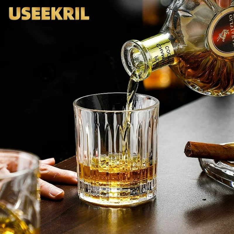 Rotating Whiskey Glass Old Fashioned Glass For Whiskey Cocktail Glasses Bar Accessory For Home Party And Bar