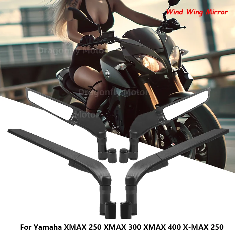 

For Yamaha XMAX 250 XMAX 300 XMAX 400 X-MAX 250 Universal Motorcycle Mirror Wind Wing side Rearview Reversing mirror