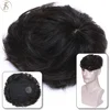 TESS 35g Men Toupee 16x19cm Human Hair Toppers Replacement System Men Capillary Prothesis Male Hair Wig Clip In Hair Extensions 1