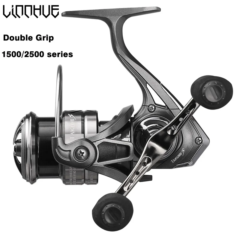 

LINNHUE New Reel Fishing LX1500S 2500S Shallow Spool Metal Double Grip 12KG Drag Spinning Reel Fishing Accessory Sea Fishing