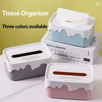 Cute Napkin Storage Box Creative Cell Phone Holder-Household Living Room Storage Tissue Box Paper Box Multi-Functional Organizer 1