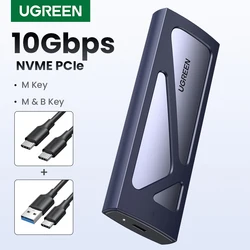 UGREEN M2 SSD Case NVMe 10Gbps SSD Adapter USB C 3.2 Gen2 Tool-Free External Enclosure for NVME PCIE  SSD Disk Box M.2 SSD Case