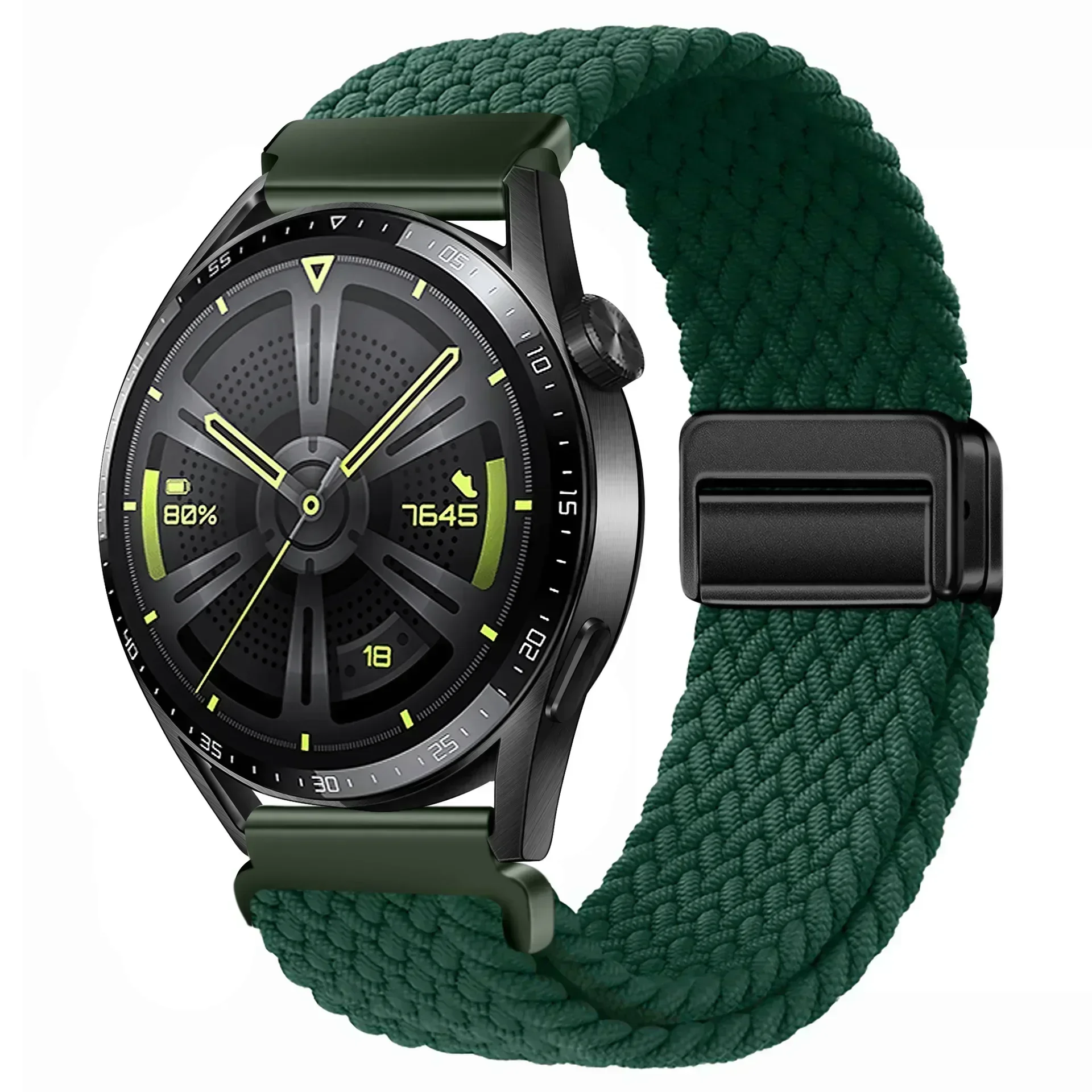 Braided Nylon Solo Loop with Magnetic Buckle - 22mm Sport Wristband Bracelet