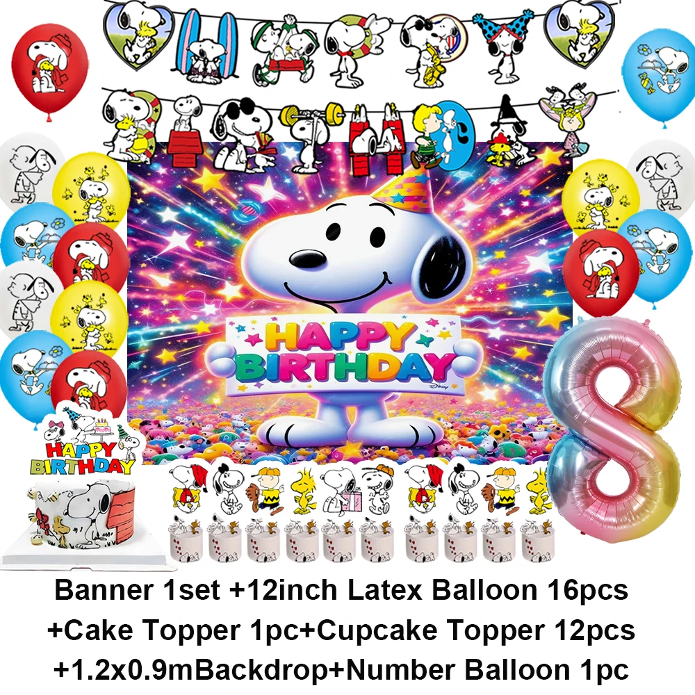 MINISO Süßes schwarz-weißes Hundethema, Geburtstagsparty-Dekoration, Snooopys, Latex-Luftballons, Tier-Welpenzubehör, Lieblingsgeschenk für Kinder – Detail 15