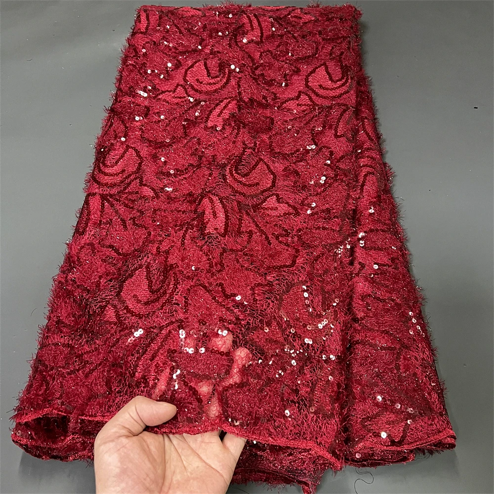 

Nice Net Textile Tulle Lace Fabrics for Women, African Party Dresses, Sequins, Mesh Laces, High Quality, Fashion, 5 Yards, 2023