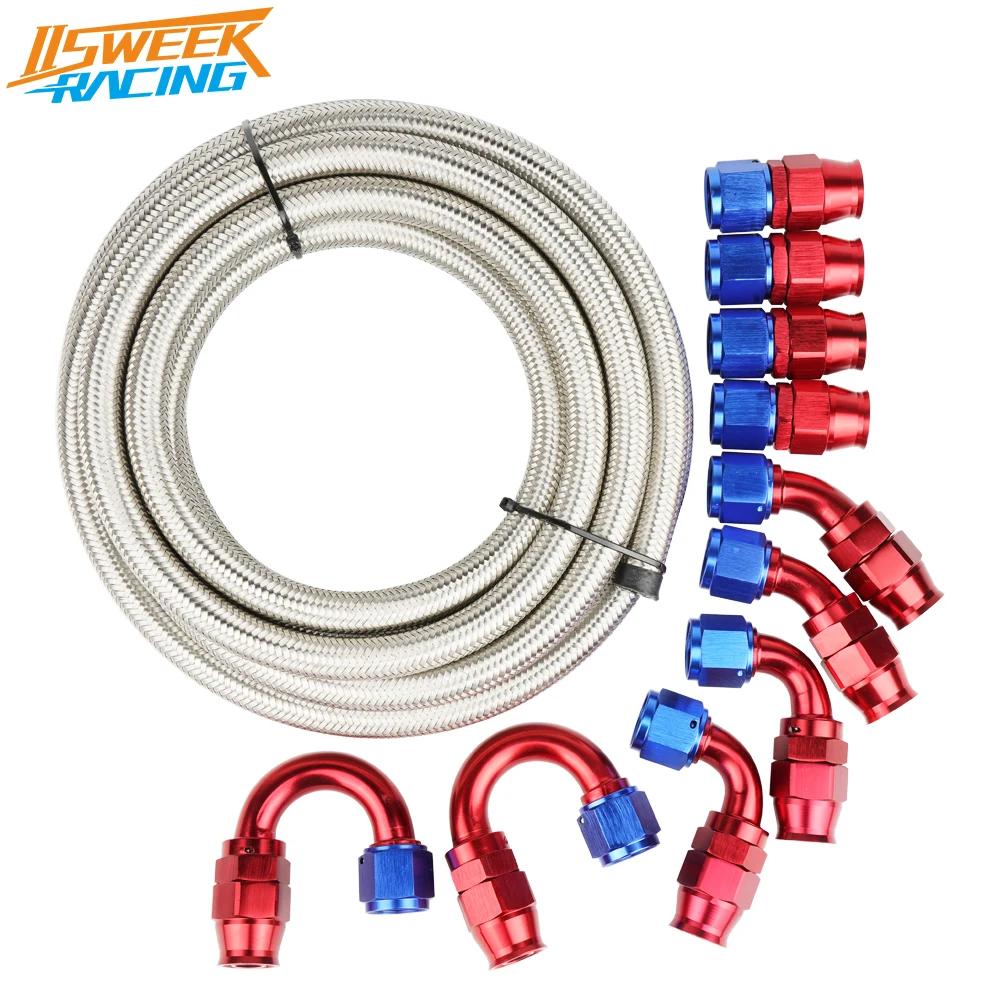Universal Fitting Adapter AN10 PTFE Fuel Line Kit EFI LS Fuel Injection
