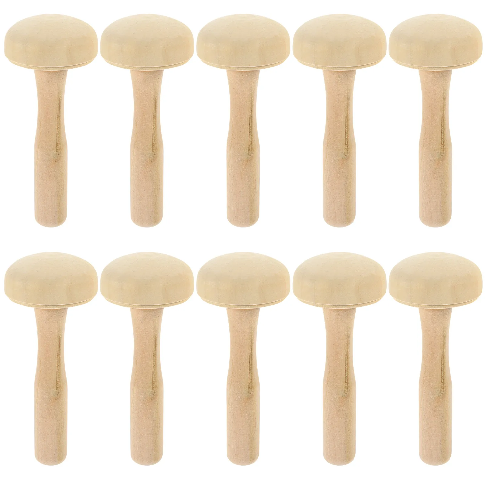 10Pcs 인쇄용 목재 롤러 부드러운 평면 표면 균일한 압력 아트 공예 잉크 롤링 도구 버섯 스타일 우드 잉크