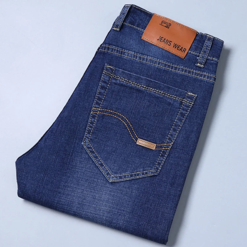 Wholesale 2022 Fashion Denim Jeans Men's Summer Thin Section Trend Loose Straight Casual Summer Korean Brand Wild Long Pants