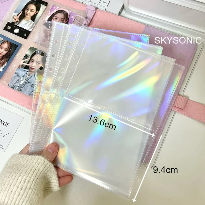SKYSONIC A5 Binder Collect Book with Kawaii Grid Cover for Photos, Postcards & DIY Projects