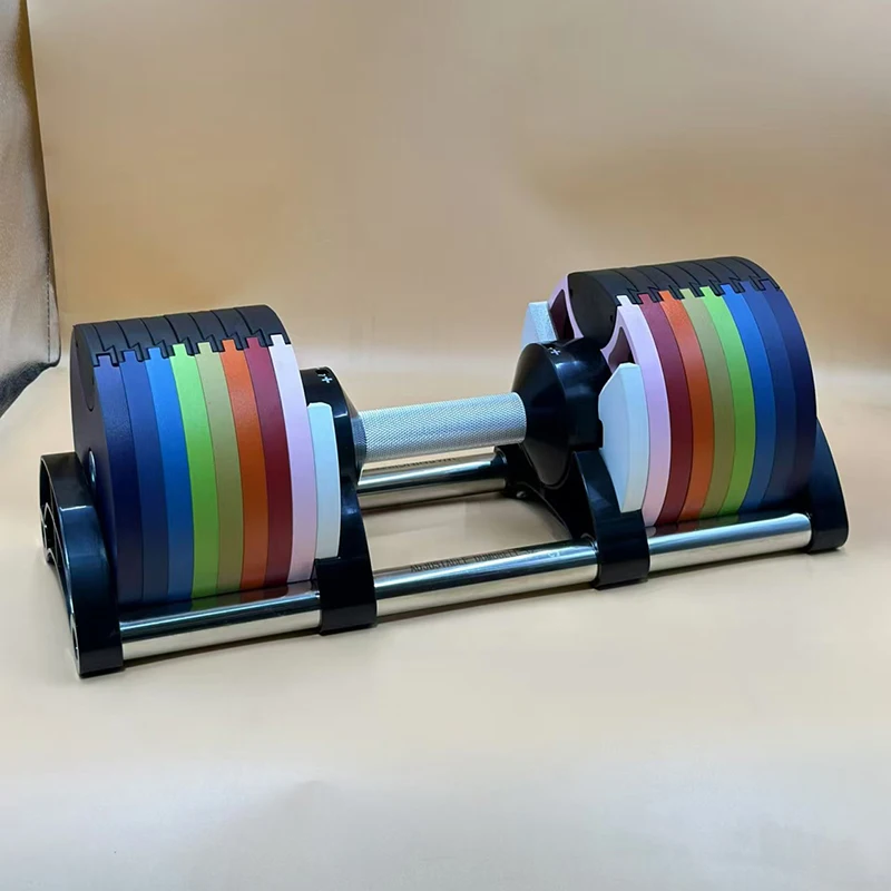 Colorful Paint Adjustable Dumbbell, Cast Iron Gym Fitness Dumbbells, New Uniform, 2kg Incremental