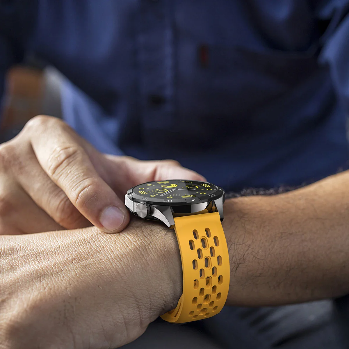 Breathable Silicone Sport Watchband Bracelet Strap